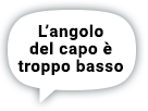 L'angolo del capo è troppo basso