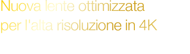Nuova lente ottimizzata per l'alta risoluzione in 4K